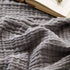 EMME Muslin Grey Twin Blanket 100% Cotton Bed Blankets for Adults and