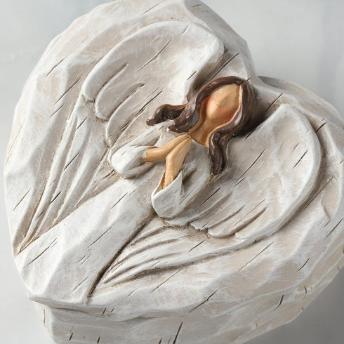 Hodao Angel Figurines - Sculpted Hand-Painted Keepsake Box Gift