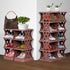6 Closet, Shoe Rack, Tier Shoe Organizer Fake Wood Pattern, Foldable Small Shoe Storage Space Saving, Collapsible Shoe