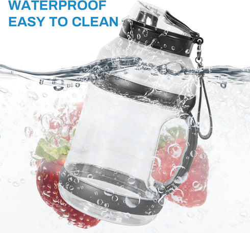 Portable Blender for Shakes & Smoothies 1800ML, Rechargeable Personal Blender with Travel Lid for Kitchen, Waterproof