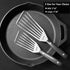 2 Pack Stainless Steel Fish Spatula Turner, Slotted Spatulas for Flipping, Turning, Frying & Grilling, Wooden Full Tang