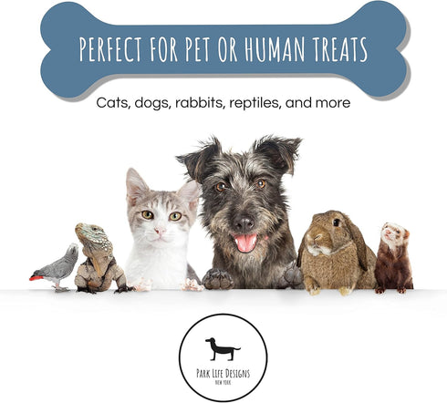 Park Life Designs 1.4 Dog Treat Jar - Ceramic Dog Treat Container Qt (Manor Blue) | Treat Jar with Lid, Keeps Treats