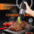 Electric Salt and Pepper Grinder, USB Rechargeable with Warm LED Light, Adjustable Coarseness, Large Capacity, Black