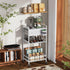 4-Tier 33" Housolution Coffee Bar Cart with Storage, H Coffee Station Cabinet with Pod Drawers for Nespresso Vertuo