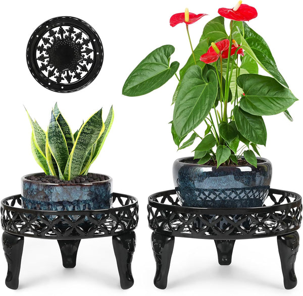 Metal Plant Stand Indoor Outdoor,2 Pack Heavy Duty Iron Plant Stands for