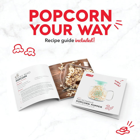 Dash Microwave Popcorn Popper for Fresh Movie Theater Style Popcorn at Home - Aqua
