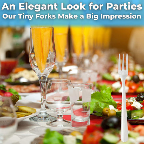 Elegant Mini Cocktail Forks Set, 12 Pcs Stainless Steel Tasting Forks for Appetizers, Great for Events