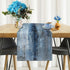 AILUER (13"x108") Blue Grey Long Table Runners Modern Art Farmhouse Linen Table Runners Dresser Scarves Retro Rustic