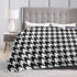 Perinsto 50"X40" Houndstooth Pattern Throw Blanket Ultra Soft Warm All Season Decorative Fleece Blankets for Bed Chair