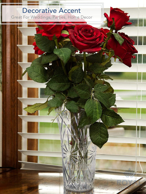 Royal Imports Clear Acrylic Flower Vase Decorative Centerpiece for Home or Wedding - 9" Tall, 4" Opening, Non-Breakable