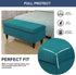 FUANGUI Ottoman Cover Slipcovers Rectangular Printed Folding Stretch Storage Bench Footrest Sofa Stool Covers Footstool