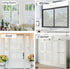 Viseeko Window Privacy Film: Stripe Frosted Glass Vinyl for Door Cover, Static Cling Home Office UV Protect