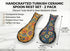 Set 2-9" 100% Handcrafted Turkish Ceramic Spoon Rest of Large Spoon Holder for Stove Top - Lead-Free & Heat Resistant