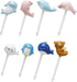 8 Pack (P-3081) Torune Food Pick Dolphins & Sea Friends, Picks Per