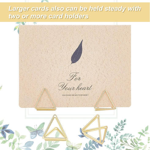 OLYCRAFT 36pcs Mini Place Card Holders, Cute Triangle Shape Table Number Holders for Weddings, Anniversary Party