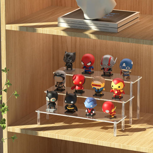 Aredpoook 3 Acrylic Display Risers, Tier Perfume Organizer Stand, Clear Cupcake Stand Holder, Large Shelf Risers