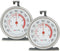 Taylor 5932 Large Dial Kitchen Cooking Oven Thermometer, 3.25 Inch Dial, Stainless Steel, Silver - 2 PACK