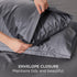 Bedsure Queen Size Cooling Pillow Cases Set of 2, Dark Grey, Rayon Derived from Bamboo, 20x30 Inches, Envelope Closure