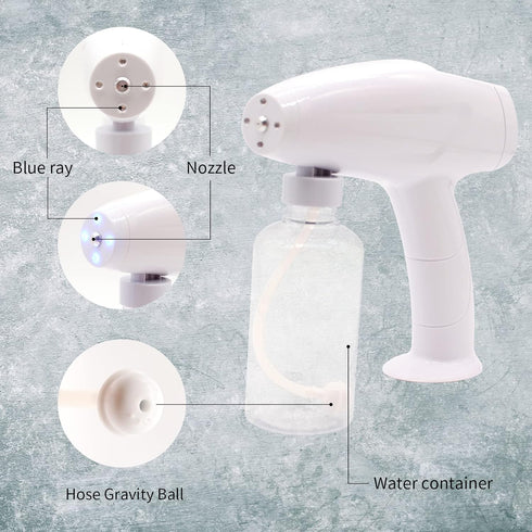 3T GROUP 8.45 OZ Portable Nano Atomizer Sprayer Alcohol Barber Spray Gun,Electric Spray Bottle Gun,Cordless Steam