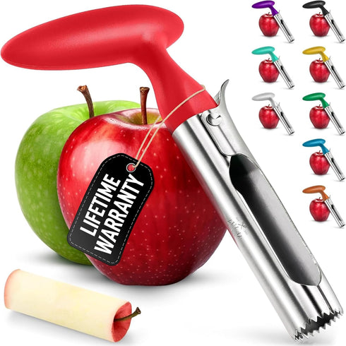 Zulay Kitchen Premium Apple Corer Tool - Ultra Sharp, Stainless Steel, Serrated