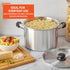 IMUSA USA Silver Aluminum Stock Pot with Lid, 8 Quart, 12 Quart
