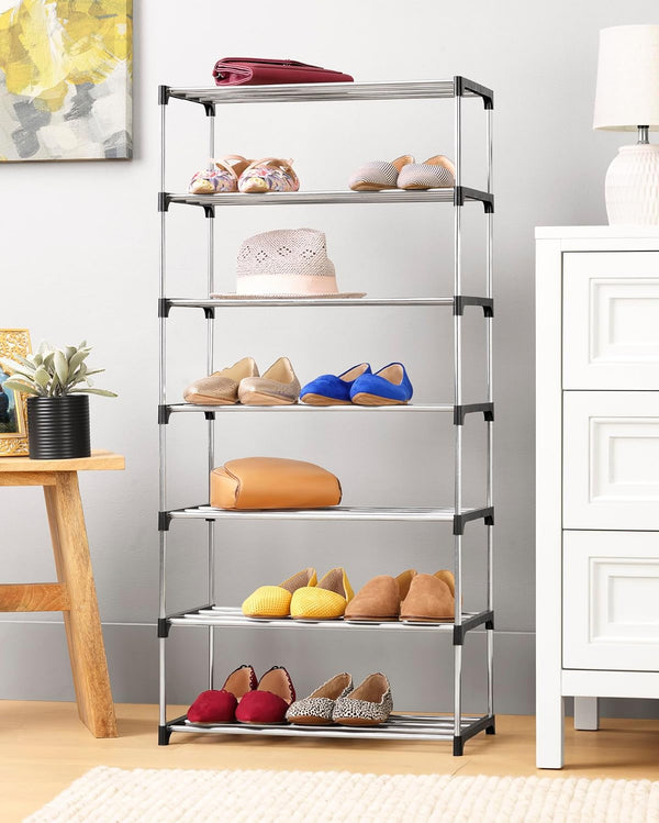 Whitmor 7-Tier Shoe Rack - Small Space Solution - Store up to