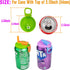 6 pack 6 ORIGINAL CREATOR - DIPESI color Soda Can Lids with Straws, Reusable Silicone Straws Soda Can Covers