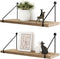 Afuly Floating Wall Shelves Rustic Wall Mounted Hanging Shelf Farmhouse Wall Bookshelf