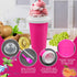 Slushy Maker Cup - DIY Magic Squeeze Cup, Portable Smoothie Maker for Juices, Milk, Ice Cream, Double Layers (Pink)