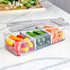 iDesign Recycled Plastic Crisp Large Divided Fruit and Vegetable Storage, 14.82" x 6.32" x 3.76" with Easy Grip Handles