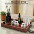 YACEYACE 15"x10"x1.5" Wooden Tray for Ottoman, Medium Wood Serving Tray with Handle for Coffee Table, Dining, Home