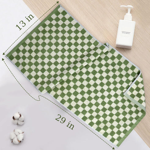 4 Pack, Set 13 29 Inches, 4 Jacquotha Hand Towels for Bathroom Cotton Soft Absorbent for Face Spa Bath Gym Kitchen