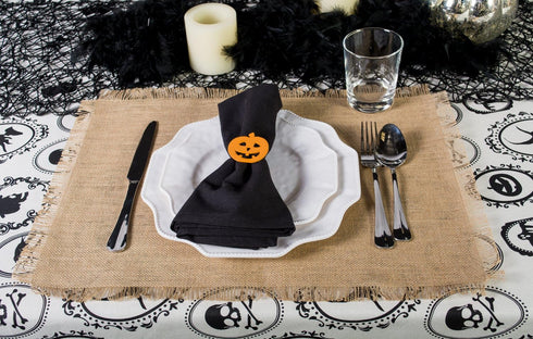 DII Jute Burlap Collection Kitchen Tabletop Placemat Set, 13x19, Solid Natural, 6 Count