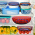 Patelai 10 Pieces Bowl Covers Reusable in 5 Size Stretch Cloth Fabric Bowl Covers Elastic Food Storage Covers Cotton Bread Bowl Covers Reusable Lids for Food, Fruits, Leftover (Fresh Style) by Patelai