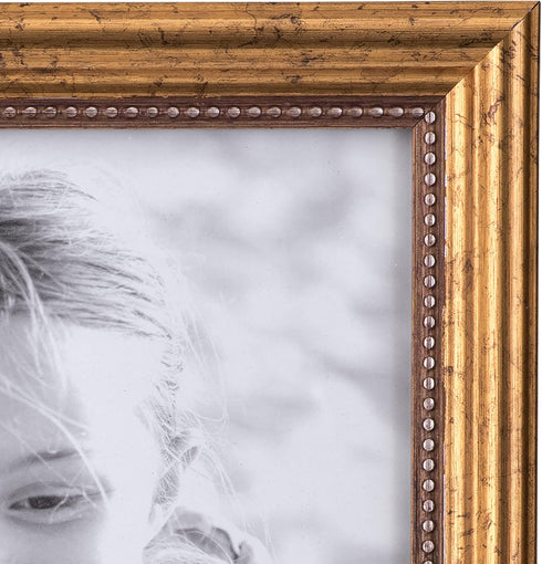 Malden International Designs Classic Wood Picture Frame, Gold, 8x10