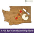 Totally Bamboo Washington State Shaped Bamboo Serving and Cutting Board