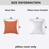 Kevin Textile Fall Pillow Cover Decor, 18"x18" Lined Linen Throw Pillow Cases, Set of 2, Orange