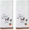 SKL Home Harvest Happy Fall Y'all Hand Towel Set for Bath/Kitchen/Bar, 16" x 25", White, 2 Count