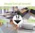 Rabenda 12 Pcs Rug Tape - Non Slip Grippers for Hardwood Floors and Tiles, Reusable Carpet Tape