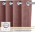 84 inches Grommet W52 L84, 2 StangH Velvet Curtains Long, Wild Rose Pink Room Darkening Curtains for Bedroom, Nursery