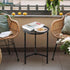 1-Pack 13-Inch Party Zealot Small Round Metal Side Tables, Black Outdoor End Tables for Patio, Balcony, Porch or Garden