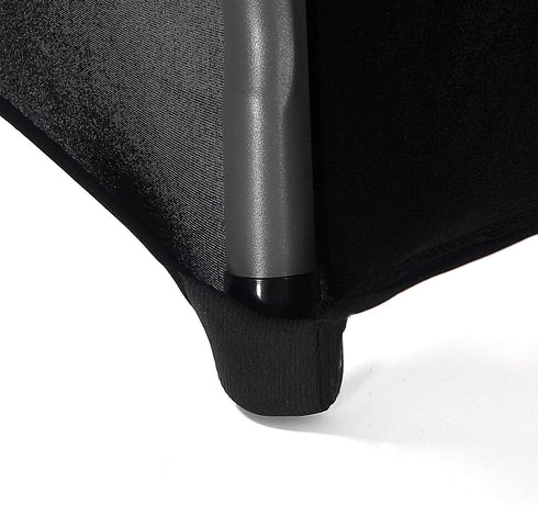 Peomeise 6FT Spandex Table Cover Rectangular Stretch Tablecloth (Black, 6FT)