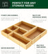 ROYAL CRAFT WOOD 5-Piece Bamboo Drawer Organizer Set - Multi-Use Storage Trays for Kitchen, Bathroom, Office, Makeup &