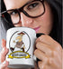 3dRose Funny Worlds Greatest Scout Leader Cartoon Mug, Two Tone, 11 oz, Black/White