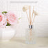 Hosley Set of 4 Mid Century Modern Glass Diffuser Bottles, 4 Inch High, Ideal for Essential Oils & DIY Crafts, O3 Silver