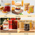 12 Pack 16oz TBWIND Glass Jars with Bamboo Lids, Spoons, Airtight Overnight Oats Containers, Salad& Yogurt Storage