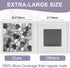 KAZOLEN 36x36 Inch Square Shower Mat Non Slip: Extra Large Shower Mats with Drain Hole in Middle -Anti Slip Shower Mats