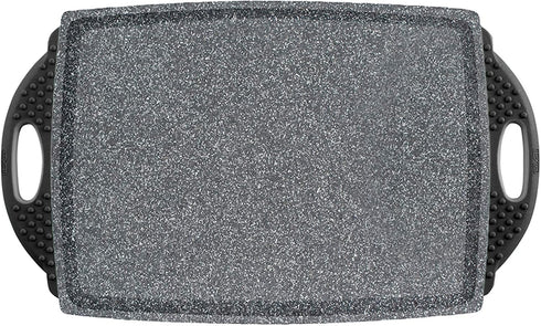 Dexas Heavy Granite Cutting Board with Nib Handles - 10 x 15 Inches - Heavy Granite Poly by Dexas