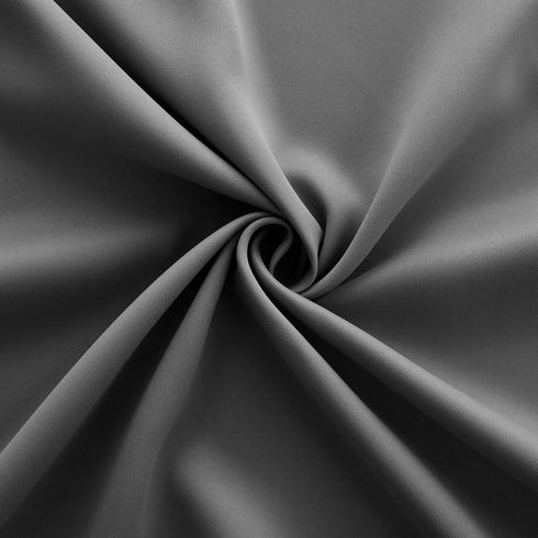 KOUFALL Dark Gray Half Curtains for Windows, Small Room Darkening Rod Pocket Curtains 34 x 30 Inch