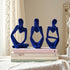 XINXUAN 3 Set Thinker Statue Home Decor-Bookshelf & Living Room&Mantel-Collectible Figurines - PCS (Flocking Blue)